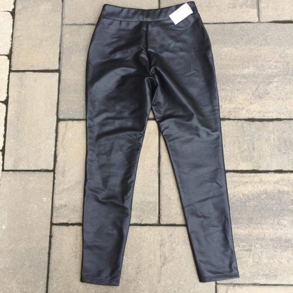 NWT Leith Vinyl Skinny Pants Black S - Picture 1 of 5
